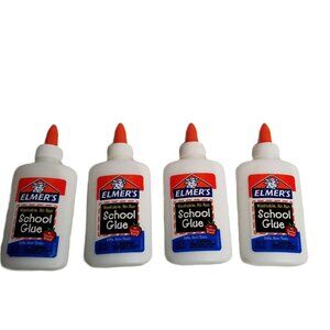 Elmers School Glue Washable Non Toxic 4oz Brand New Lot of 4 Bottles Teacher